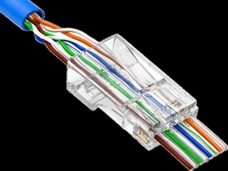 תקע CAT5E לא מסוכך UTP חוטים יוצאים