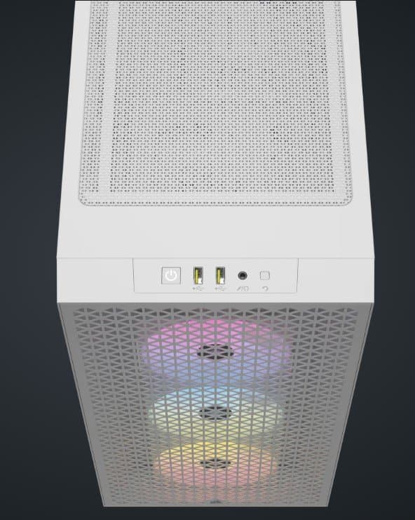 מארז Corsair 3000D RGB AIRFLOW Mid Tower CASE White