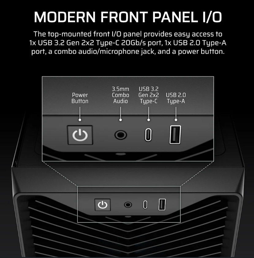מארז Corsair 3200D RS ARGB Mid Tower ATX Black