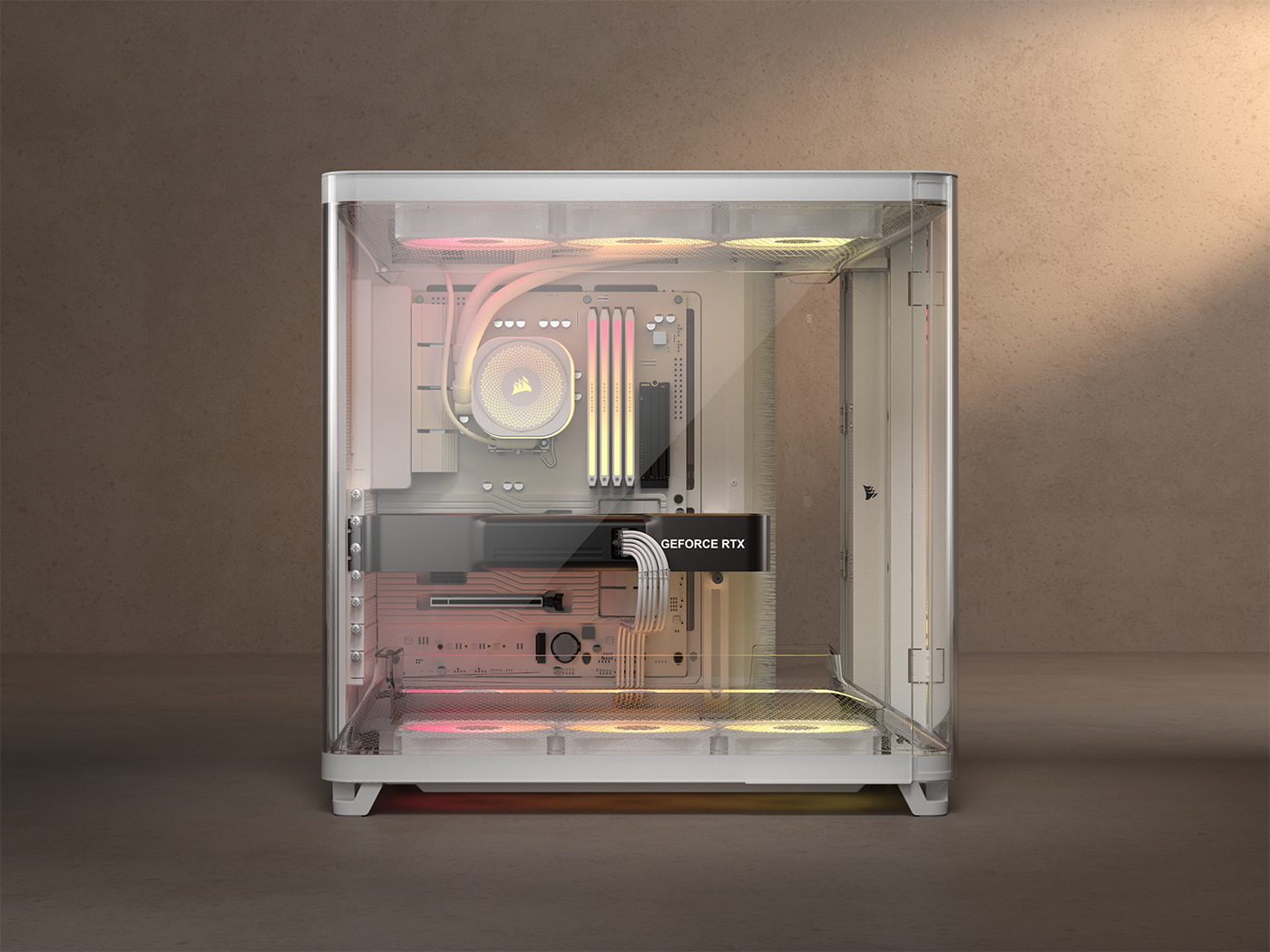 מארז Corsair AIR 5400 RS-R ARGB E-ATX 3XUSB 3.2 Type-C White