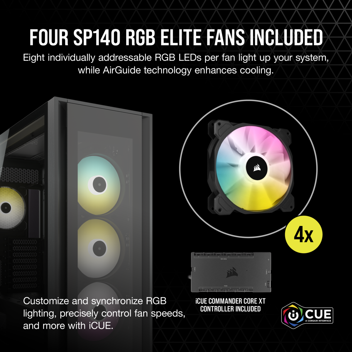 מארז CORSAIR iCUE 7000X RGB Tempered Glass Full-Tower ATX BLACK