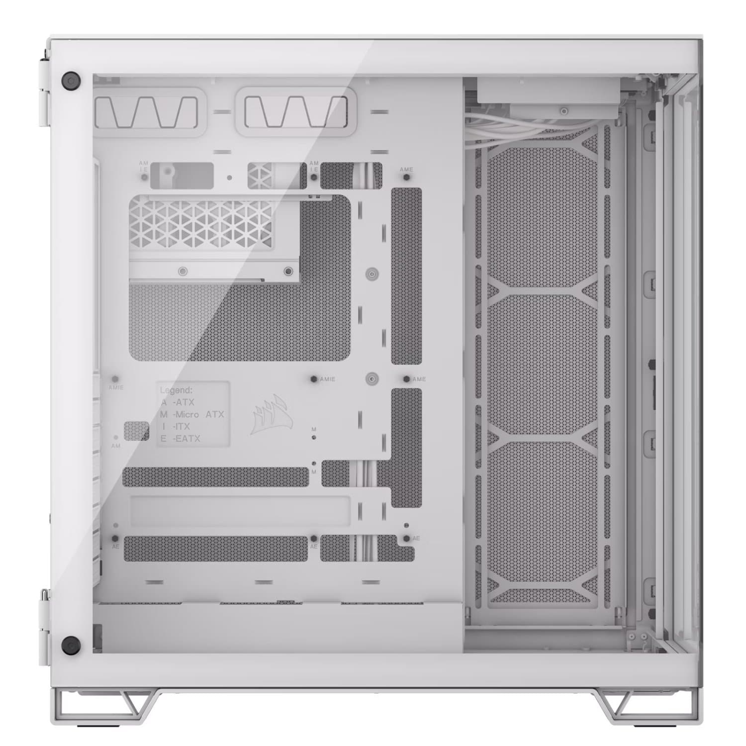 מארז Corsair 6500X Mid-Tower E-ATX Tempered Glass Case White