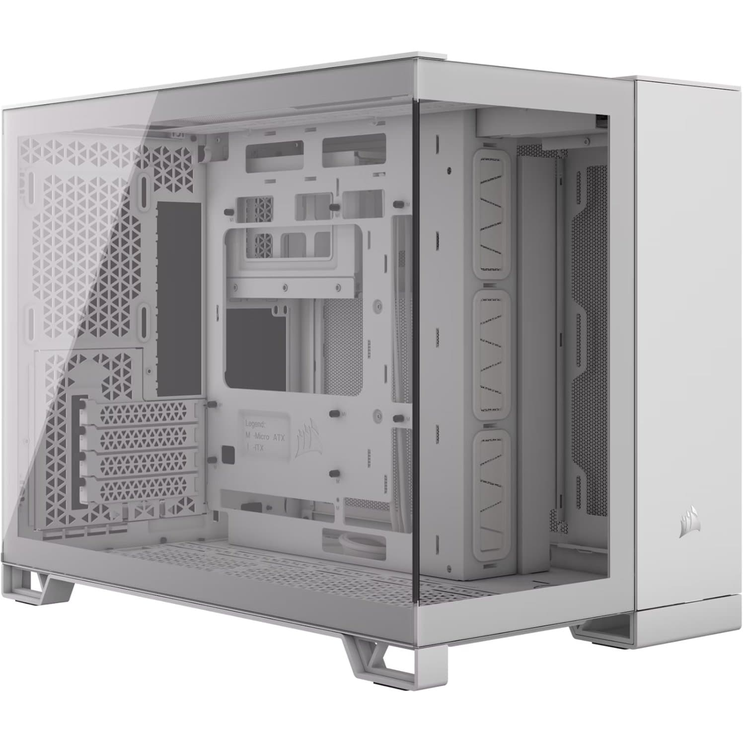 מארז Corsair 2500X Mini-Tower mATX Tempered Glass NO FANS White