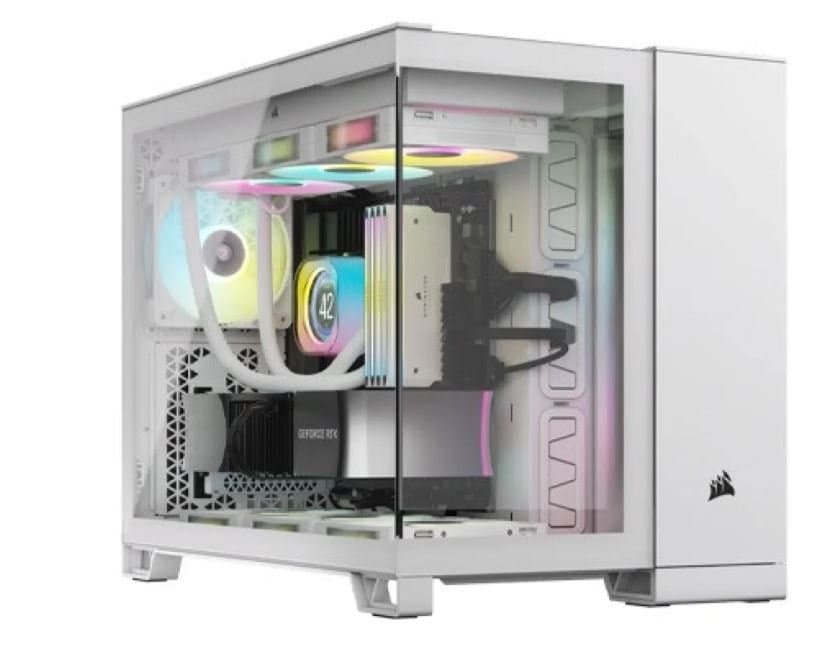 מארז Corsair 2500X Mini-Tower mATX Tempered Glass NO FANS White