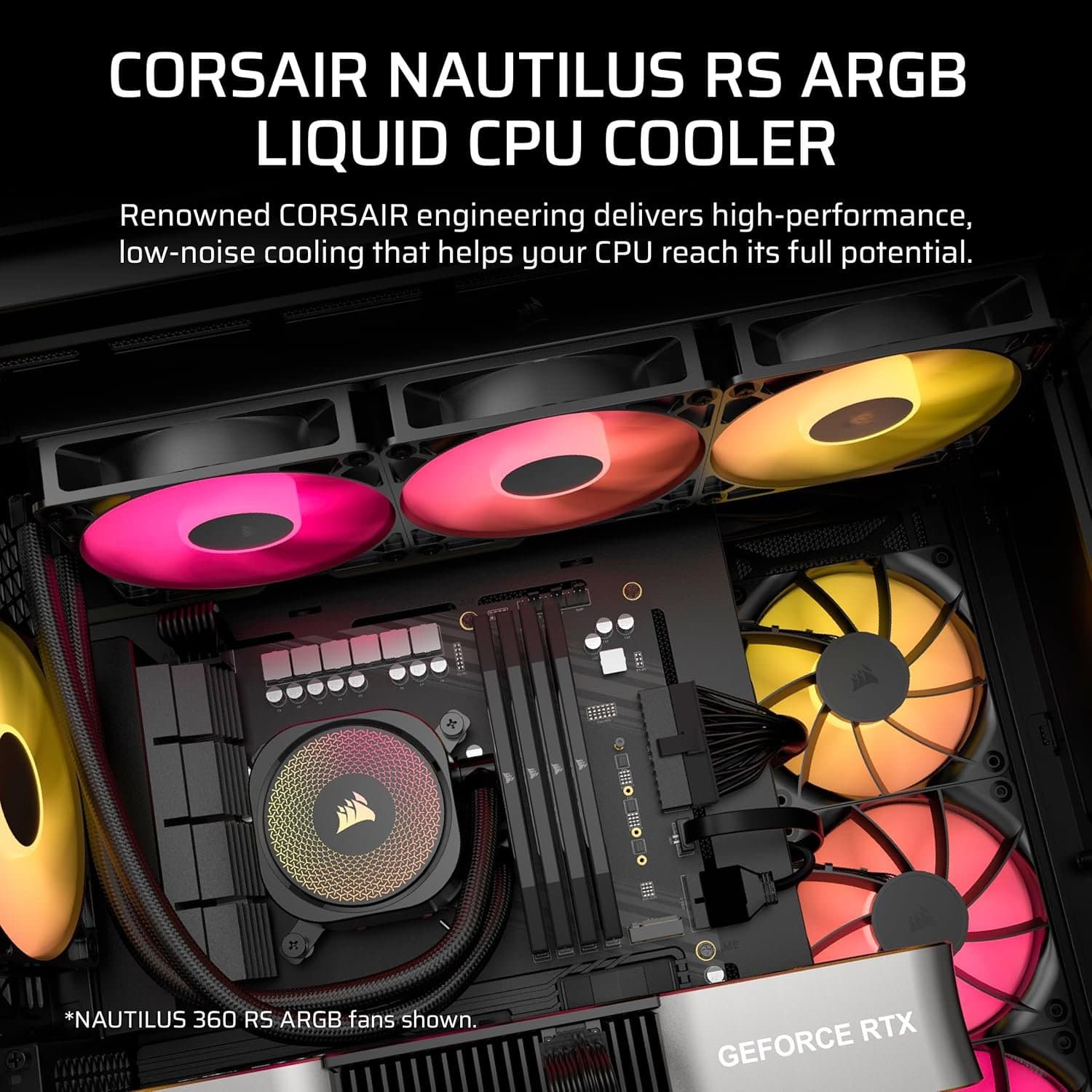 קירור נוזלי Corsair iCUE NAUTILUS 240 RS RGB Black 240mm AIO