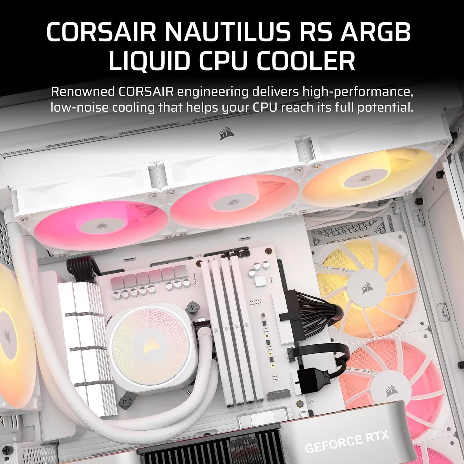 קירור נוזלי לבן Corsair iCUE NAUTILUS 360 RS White 360mm AIO