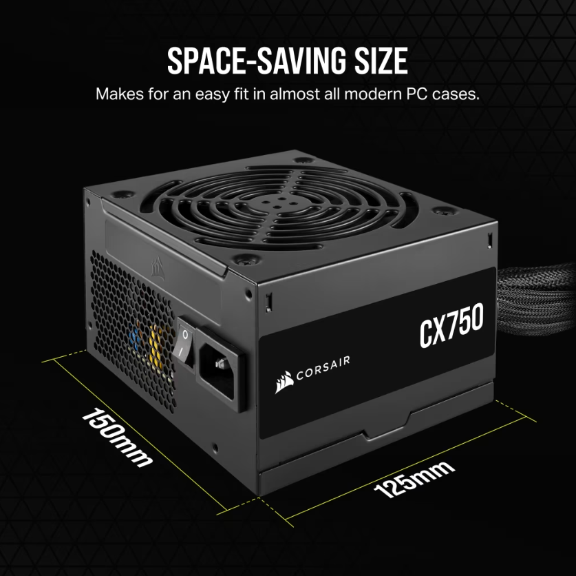 ספק CORSAIR CX750 Non modular750W 80 Plus Bronze PSU
