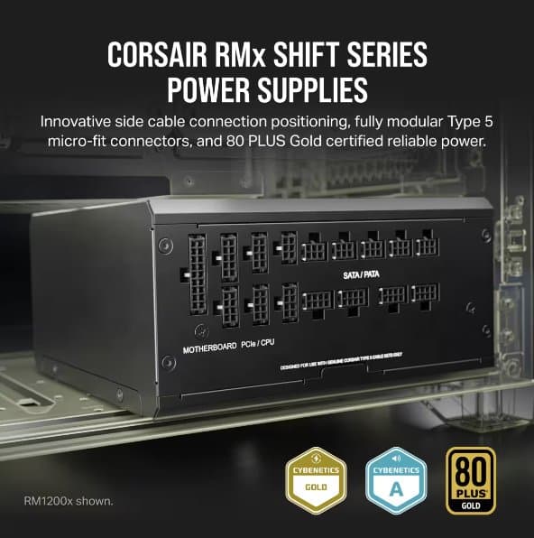 ספק CORSAIR RM750x SHIFT 80 PLUS Gold Fully Modular ATX