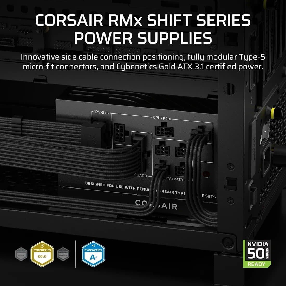 ספק כוח Corsair RM850x SHIFT 80plus Gold Fully Modular ATX ATX3.1