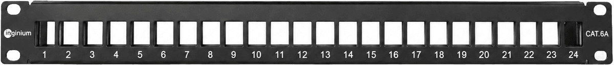 פנל תקשורת 24P  CAT6A, 1U, ללא קונקטור - אינג'ינ