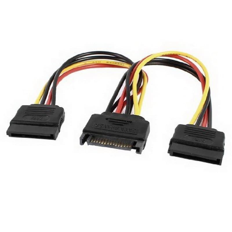 מפצל חשמל Sata Male to 2XSATA Female