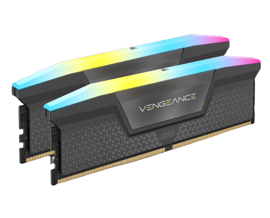 ז. לנייח Corsair VENGEANCE RGB 48GB 2x24 DDR5 5600MHz C40 XMP3.0