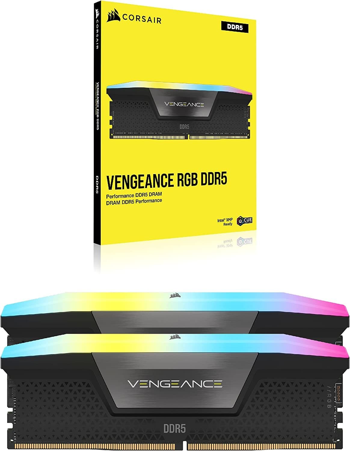 ז. לנייח CORSAIR VENGEANCE RGB 96GB 2x48GB DDR5 5600MHz C40