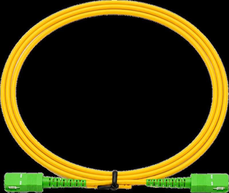 מגשר אופ' SC-APC/SC-APC OS2 SM Simplex צהוב 2מ'