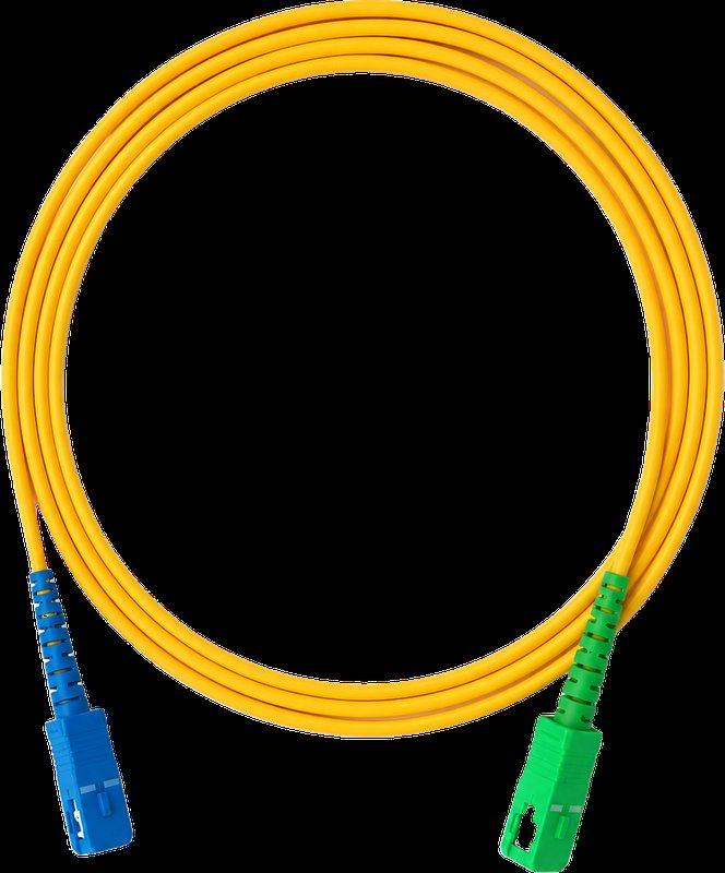 מגשר אופ' SC-APC/SC-UPC OS2 SM Simplex G657A2 צהוב 1מ'