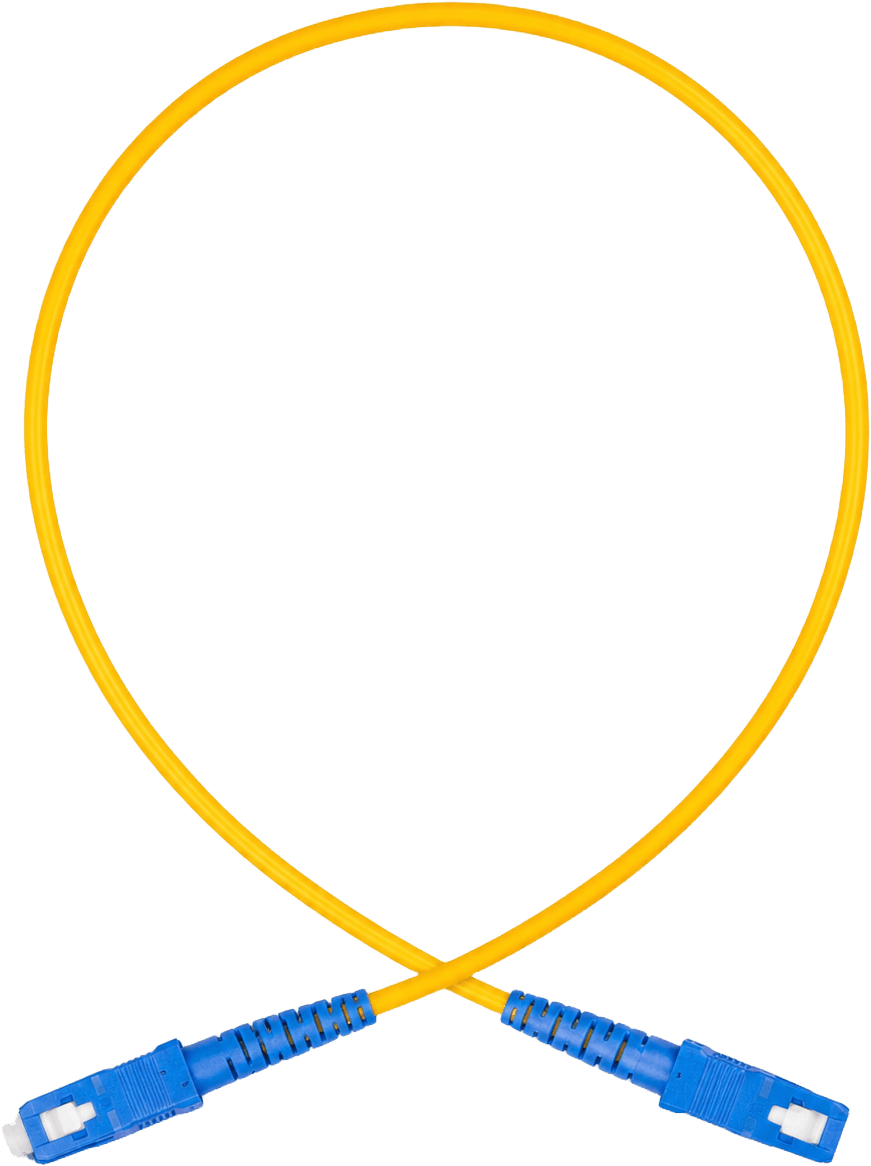 מגשר אופטי SC-UPC/SC-UPC OS2 SM Duplex צהוב 0.5מ'
