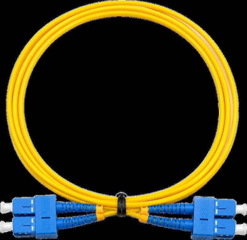 מגשר אופ' SC-UPC/SC-UPC OS2 SM Duplex צהוב 1.5מ'