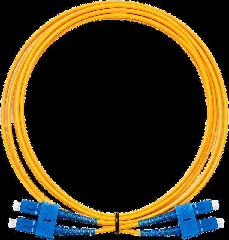 מגשר אופ' SC-UPC/SC-UPC OS2 SM Duplex צהוב 2מ'
