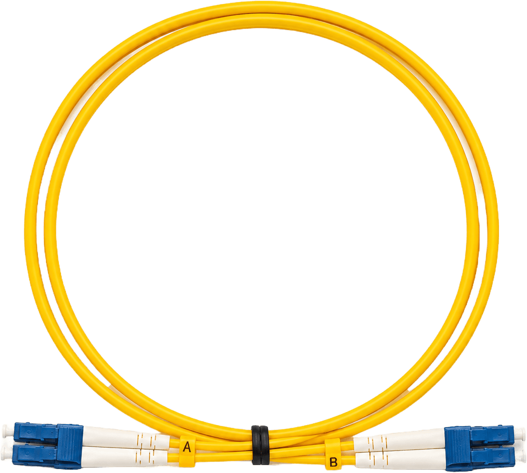 מגשר אופ' LC-UPC/LC-UPC OS2 SM Duplex צהוב 1מ'