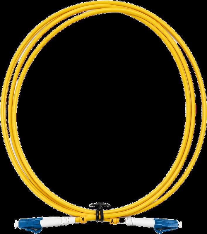 מגשר אופ' LC-UPC/LC-UPC OS2 SM Duplex צהוב 1.5מ'