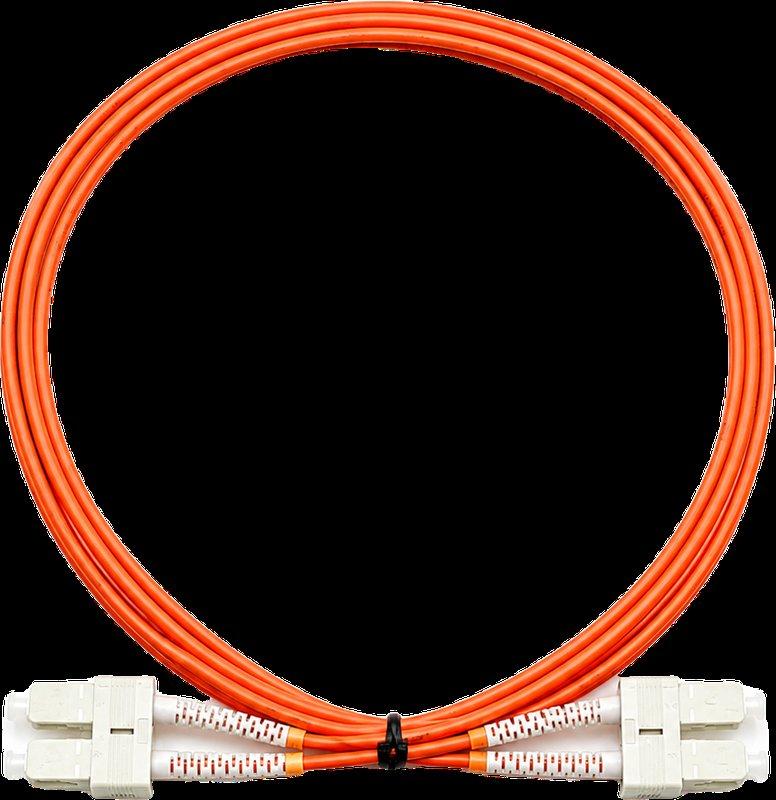 מגשר אופ' SC-D/SC-D OM2 MM Duplex כתום 1מ'