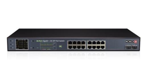 מתג Provision 16 PORT Giga full POE Switch avg 15.6W Max 30W