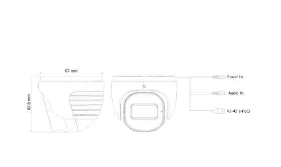 מצלמת כיפה ProVision AHD DI-320A-28 2MP 2.8 20M 4in1