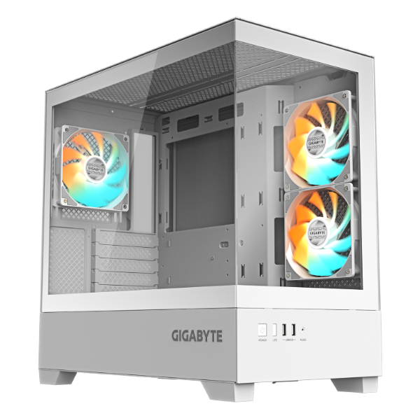 מארז לבן GIGABYTE C201 PANORAMIC ICE Micro-ATX 3XARGB Fans