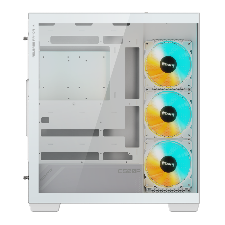 מארז לבן GIGABYTE C500 PANORAMIC STEALTH ICE Mid-Tower ATX