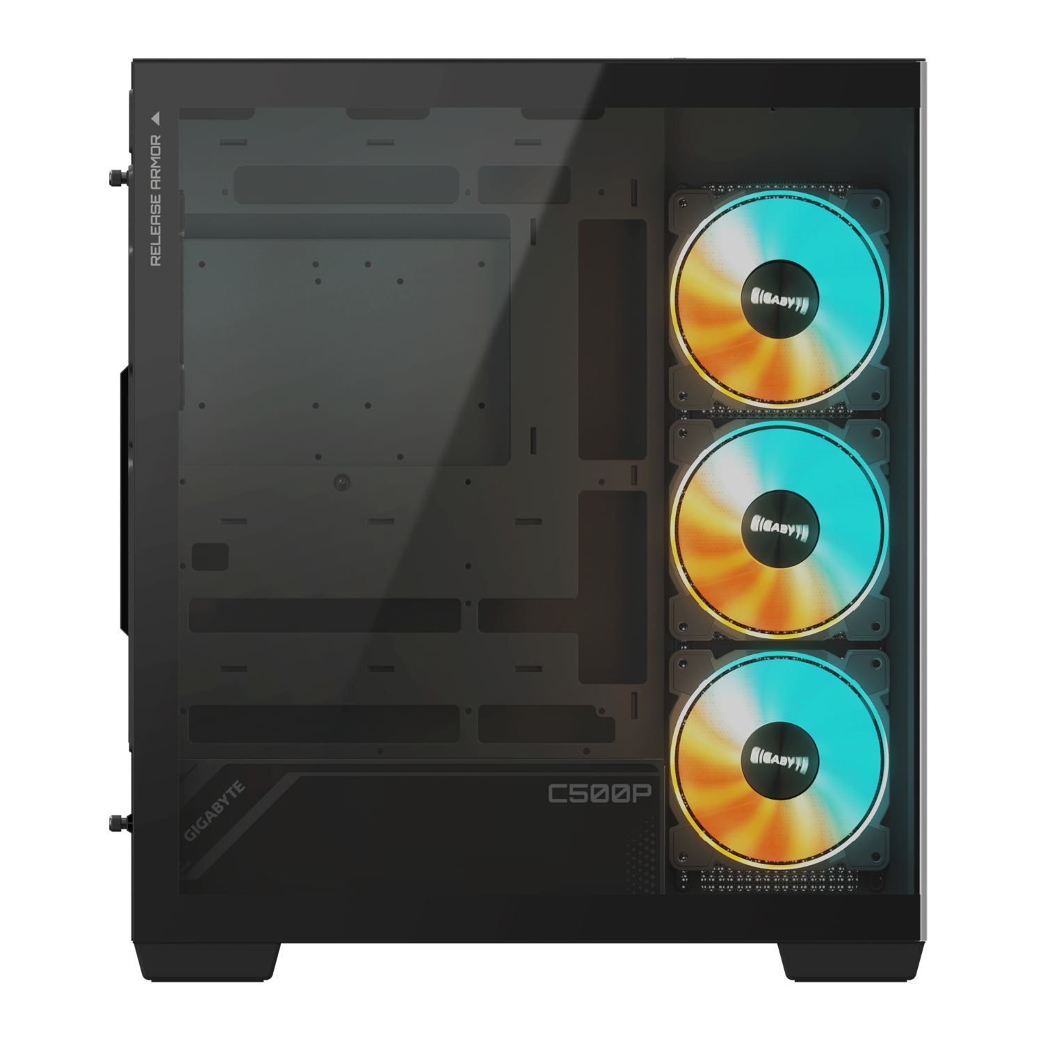 מארז GIGABYTE C500 PANORAMIC STEALTH Mid-Tower4X120mm ARGB Fans