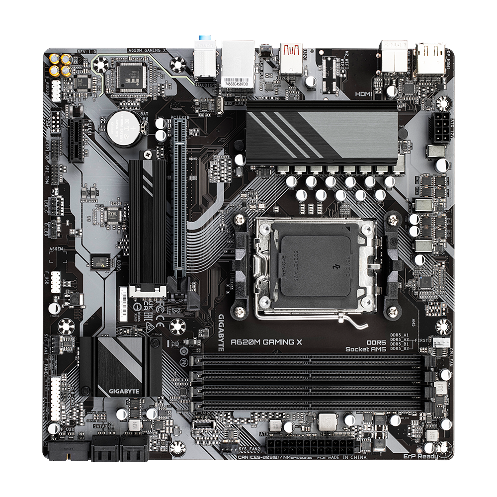 לוח אם Gigabyte A620M GAMING X AMD AM5 Micro-ATX