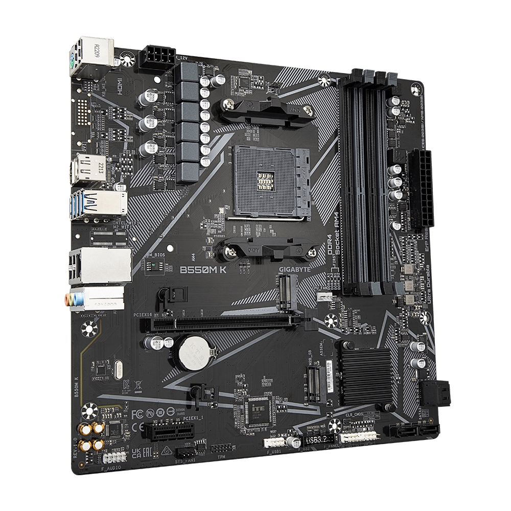 לוח אם Gigabyte B550M K DDR4 for AMD AM4 DP HDMI Micro-Atx