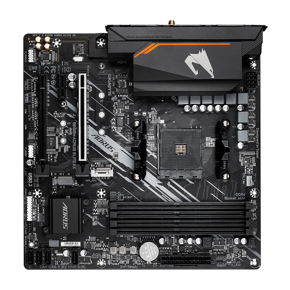 לוח אם למעבדי AMD AM4 Gigabyte B550M AORUS ELITE REV1.3