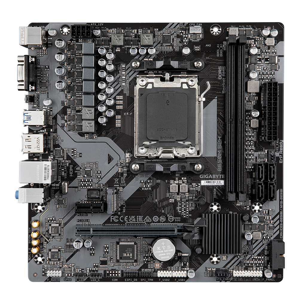 לוח Gigabyte B650M S2H 1.4 AM5 Micro-Atx DDR5 DP HDMI AMD