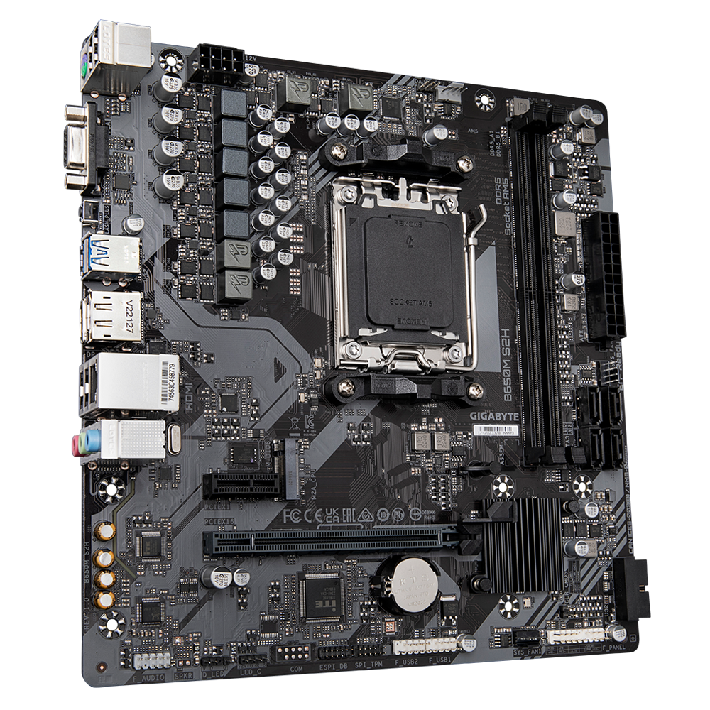 לוח Gigabyte B650M S2H 1.4 AM5 Micro-Atx DDR5 DP HDMI AMD