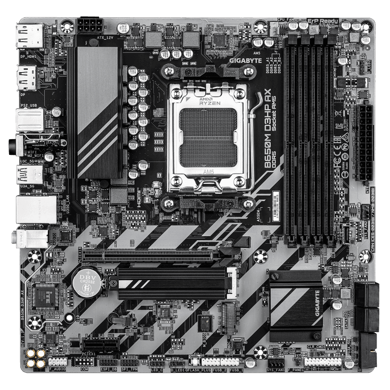 לוח אם Gigabyte B650M D3HP AX 1.3 DDR5 AM5 WIFI BT Micro-Atx