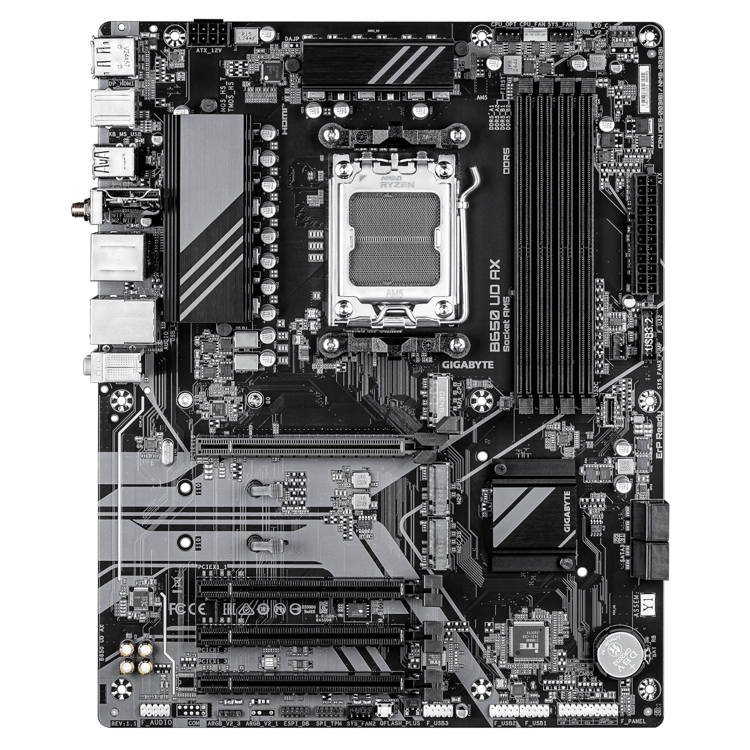 לוח אם GIGABYTE B650 UD AX DDR5 WIFI6 BT AM5 1GB LAN