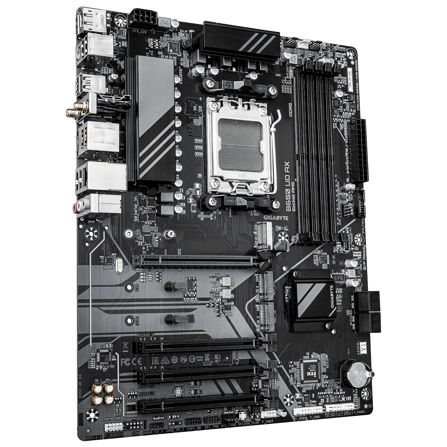 לוח אם GIGABYTE B650 UD AX DDR5 WIFI6 BT AM5 1GB LAN
