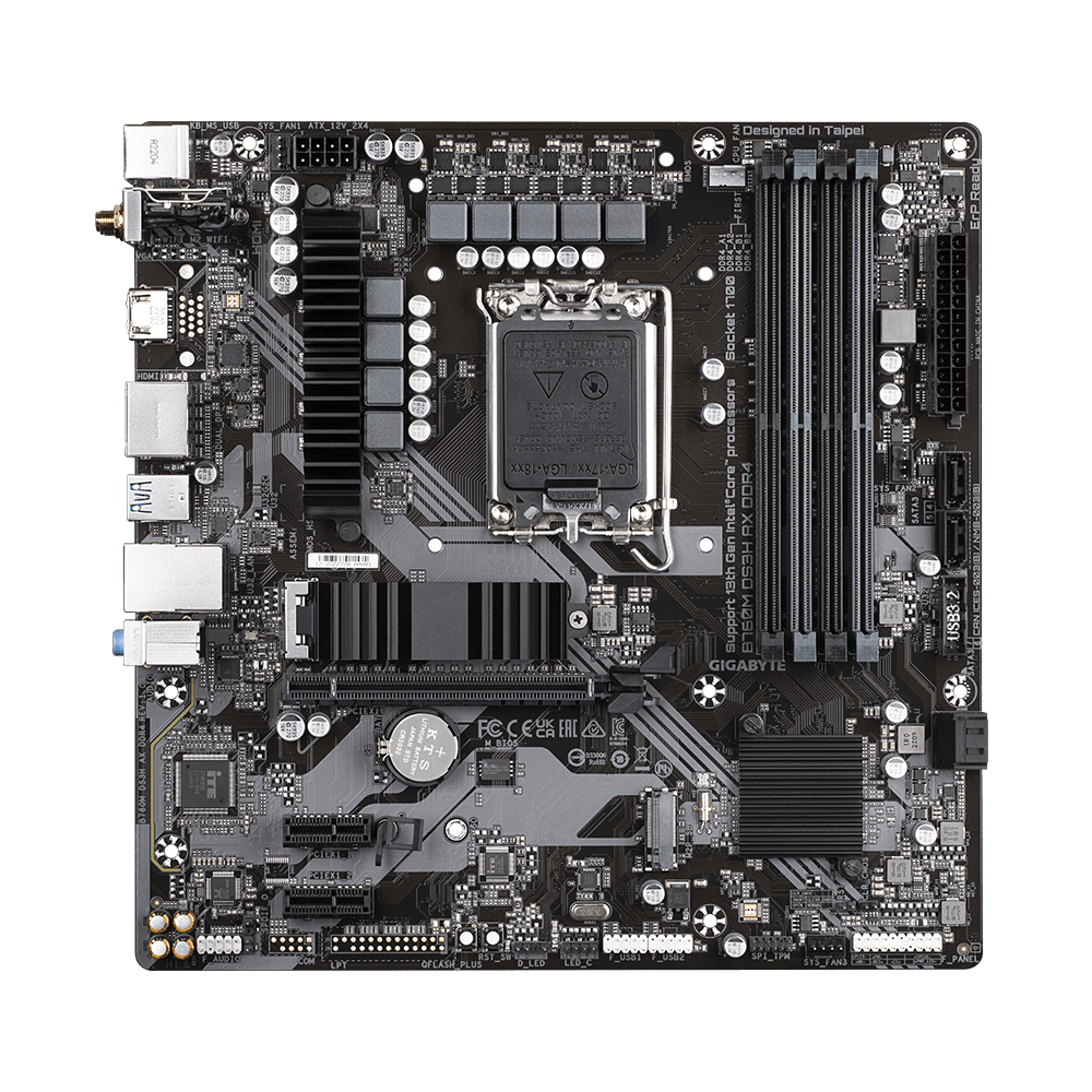 לוח Gigabyte B760M DS3H AX DDR4 1.2 Micro-ATX WIFI6 LGA1700