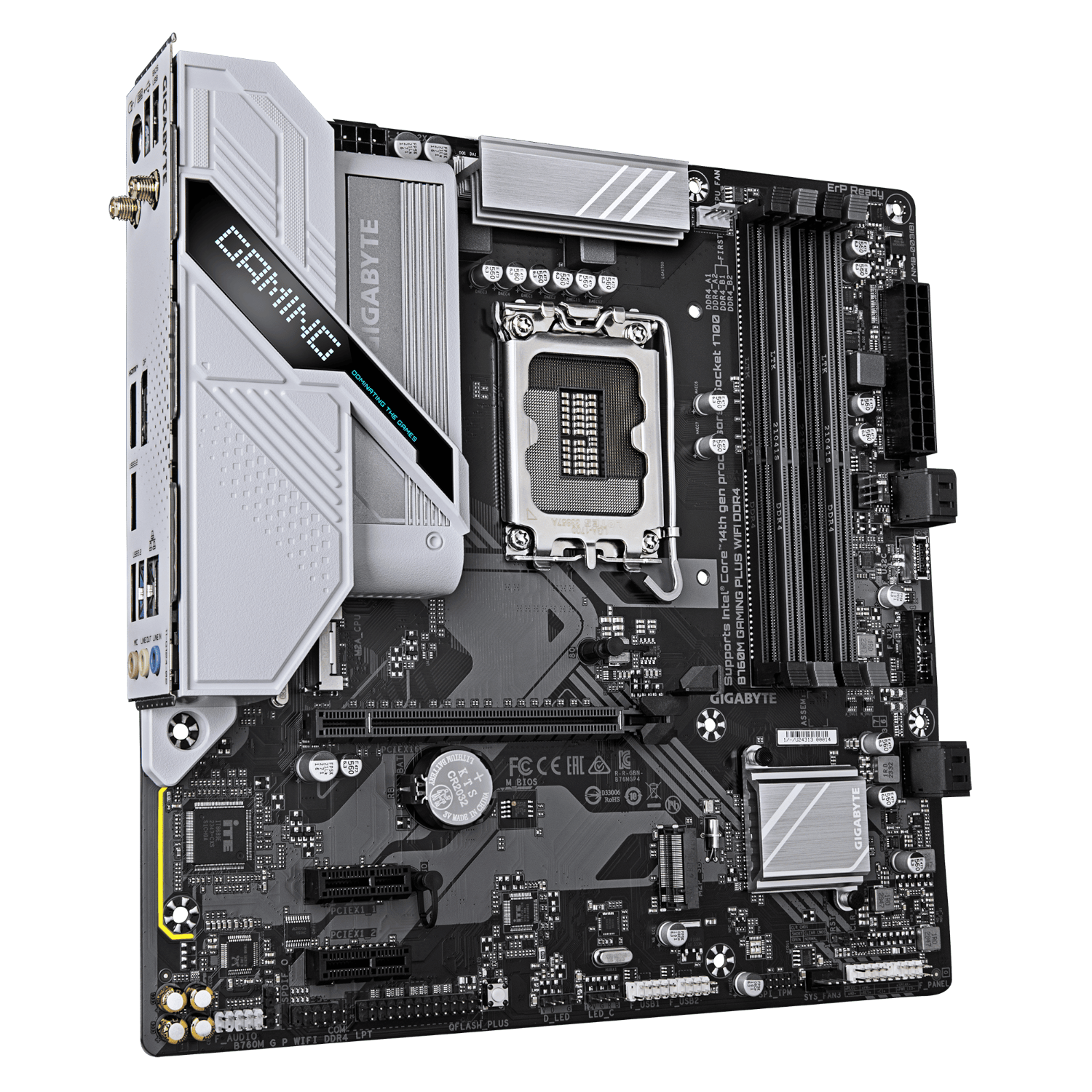 לוח אם GIGABYTE B760M GAMING PLUS WIFI DDR4 mATX LGA 1700 1GbE