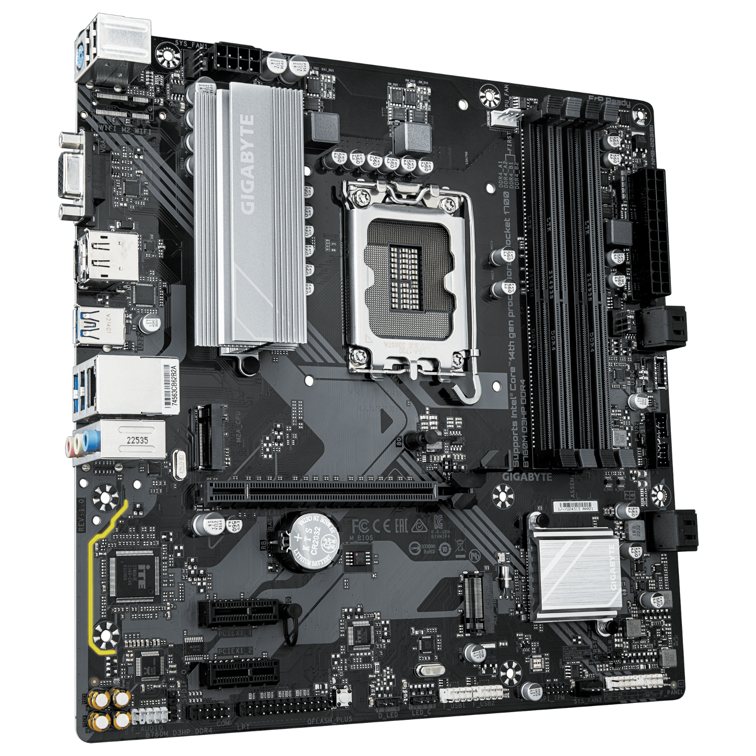 לוח אם אינטל GIGABYTE B760M D3HP DDR4 mATX DP HDMI VGA LGA1700
