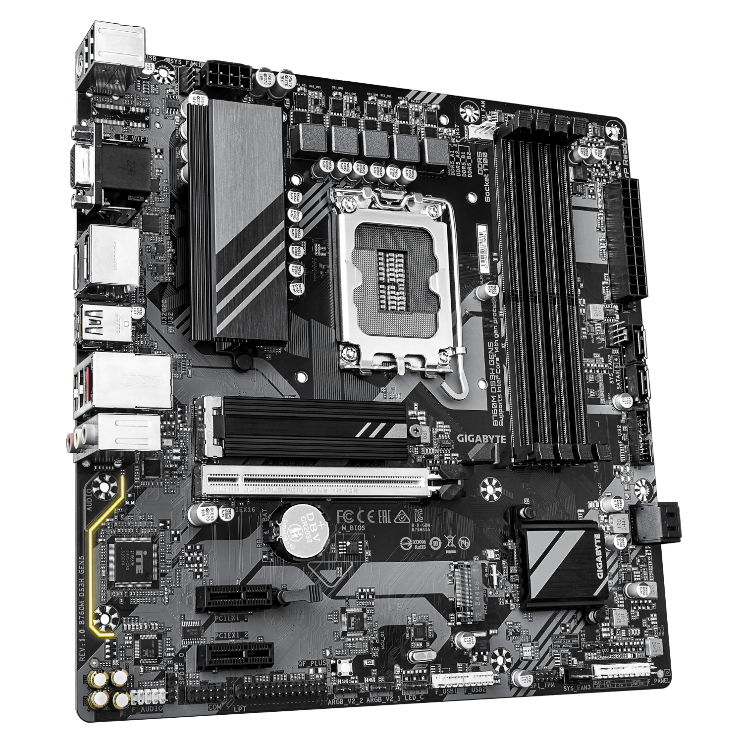 לוח Gigabyte B760M DS3H GEN5 M-ATX DDR5 DP HDMI LGA1700