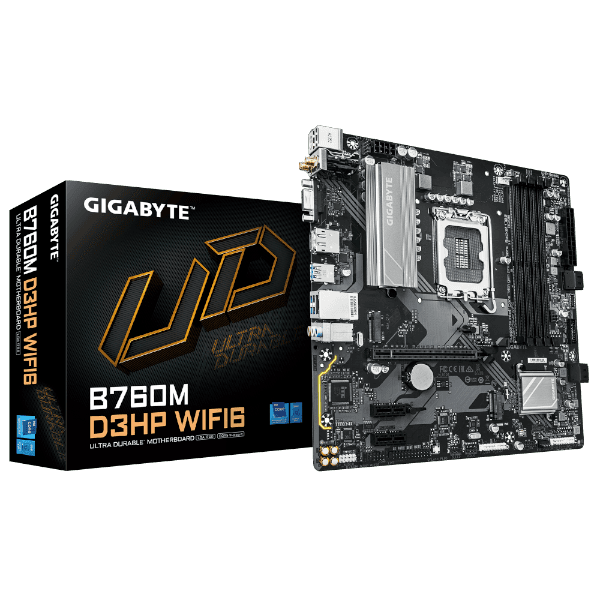 לוח אם אינטל GIGABYTE B760M D3HP WIFI6 mATX DP HDMI VGA LGA1700