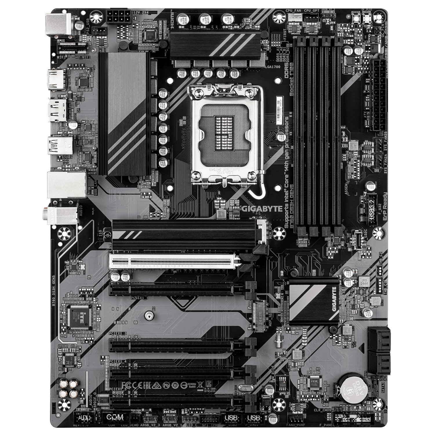 לוח אם אינטל Gigabyte B760 DS3H DDR5 ATX DP HDMI LGA1700
