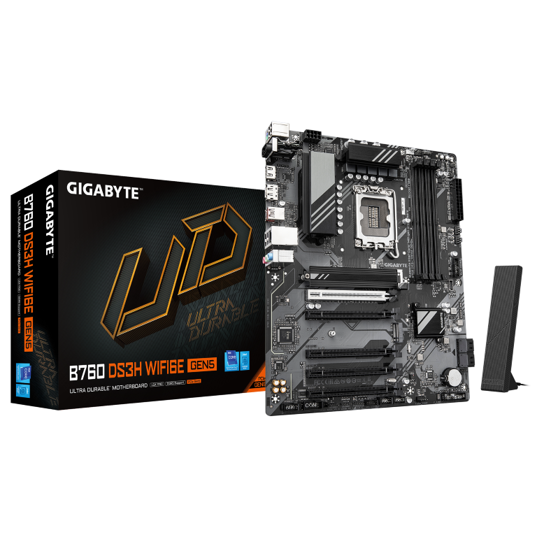 לוח אם B760 DS3H WF6E GEN5 ATX DDR5 PCIE5.0X16 WIFI6E Gigabyte