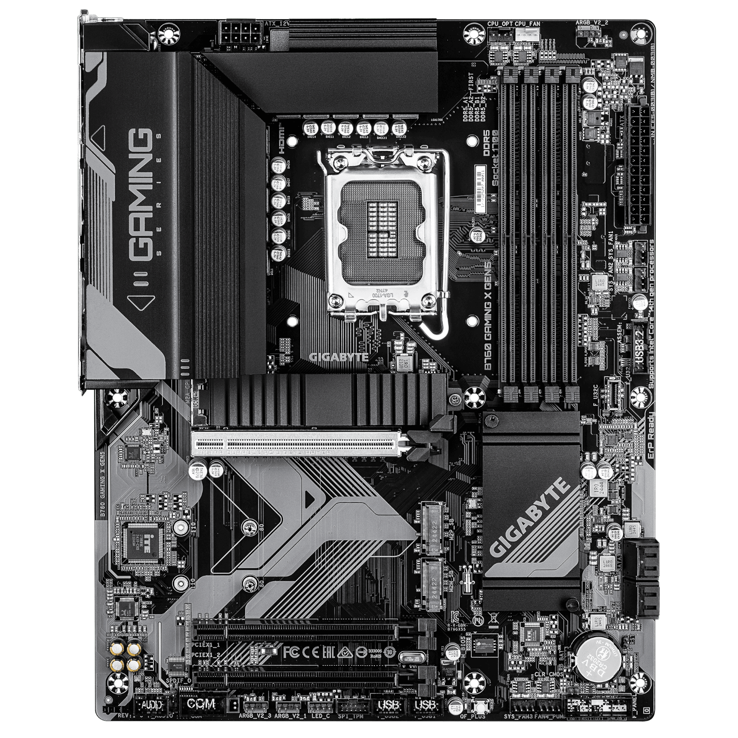 לוח למעבדי אינטל Gigabyte B760 Gaming X Gen5 DDR5 ATX LGA1700