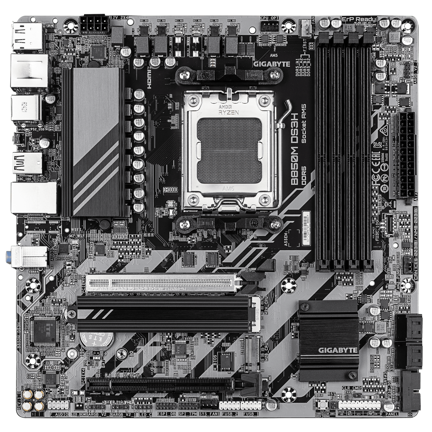 לוח אם GIGABYTE B850M DS3H DDR5 MICRO-ATX AM5 2.5GBE LAN