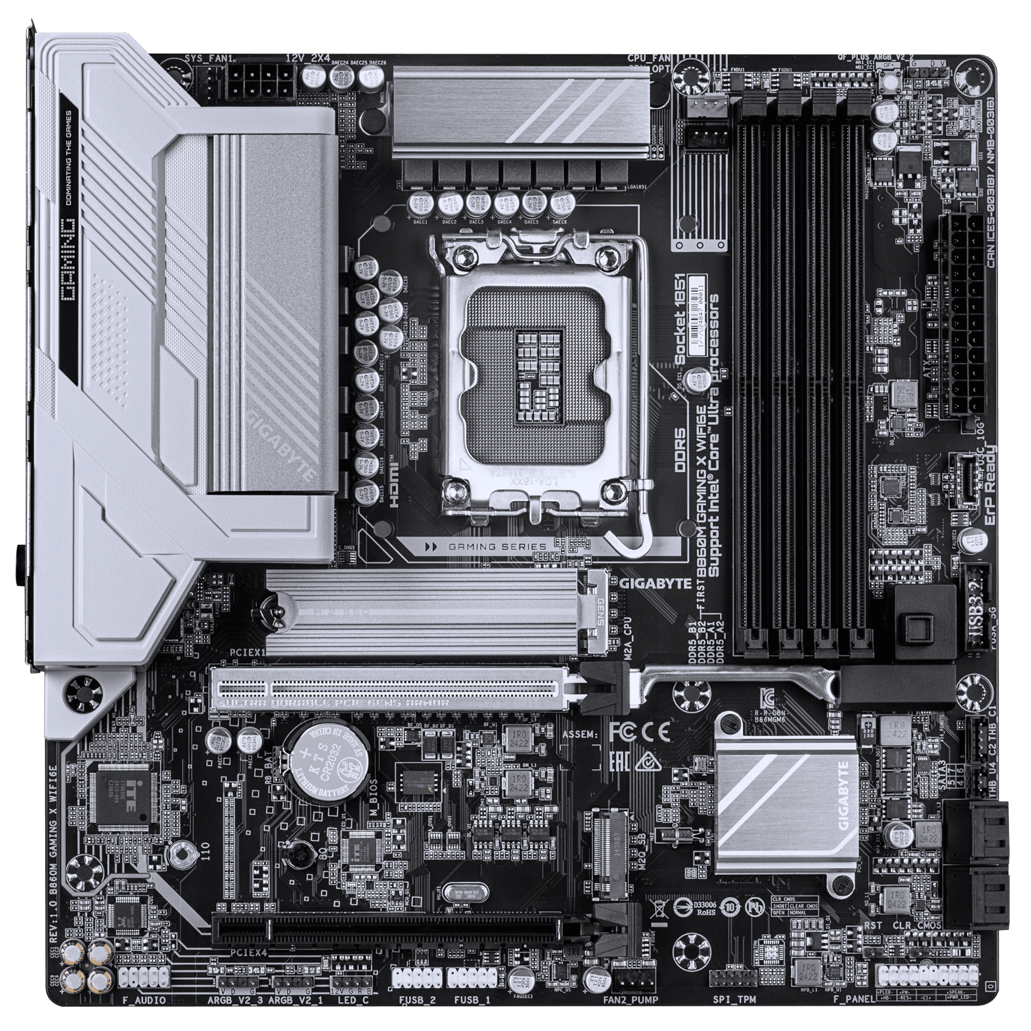 לוח למעבד דור 15 Gigabyte B860M GAMING X WIFI6E ATX 2.5GB LAN