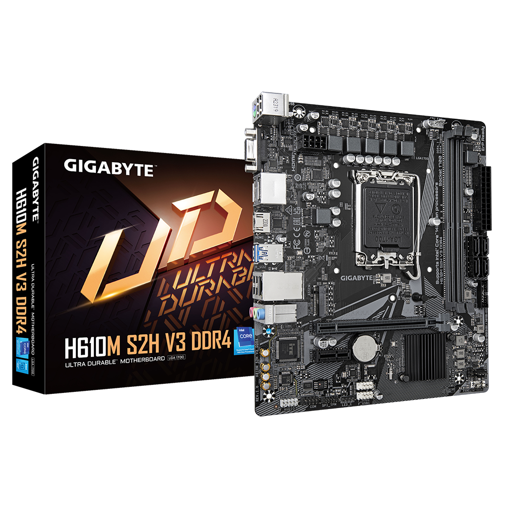 לוח למעבדי אינטל Gigabyte H610M S2H V3 Micro-ATX VGA DP HDMI