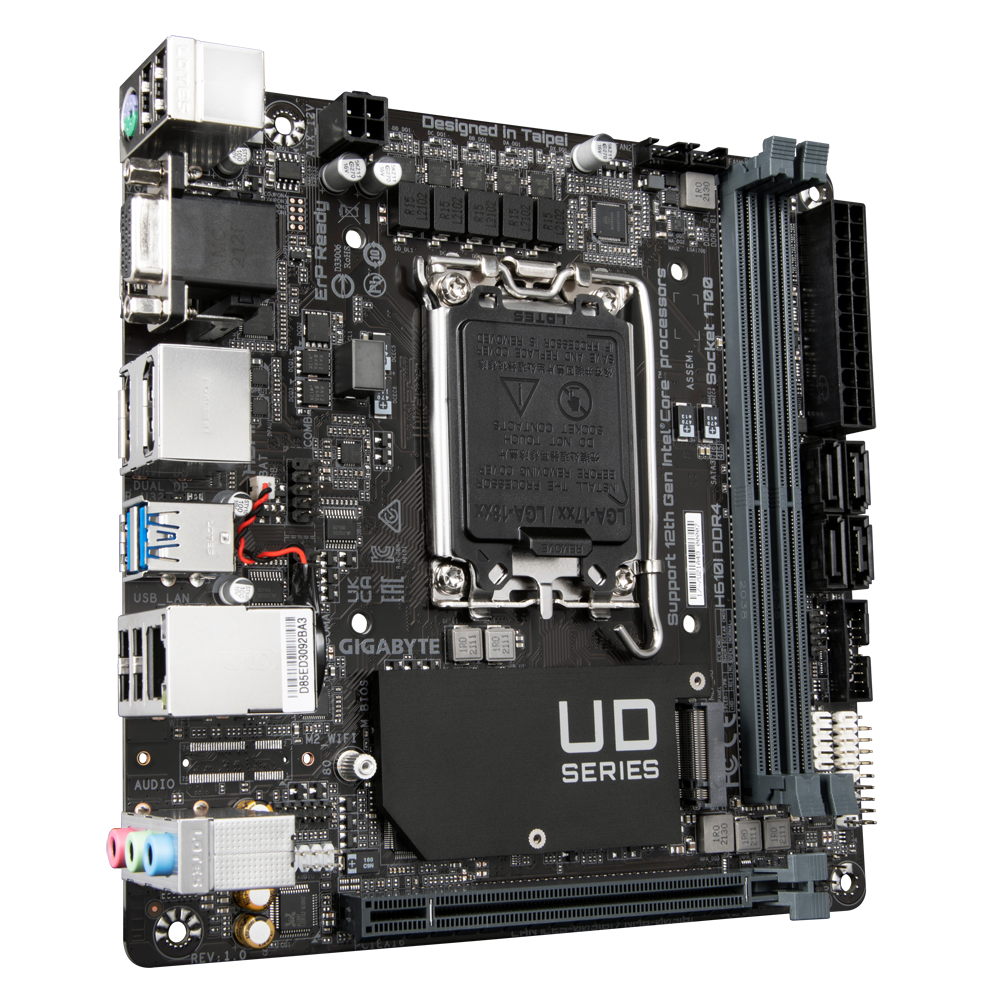 לוח אם Gigabyte H610i DDR4 Mini-ITX LGA1700 VGA HDMI 2XDP